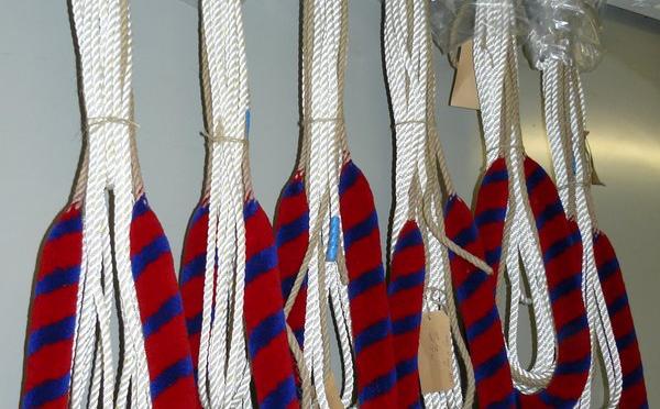 Finished ropes ready for dispatch - salley colours are chosen by the customer